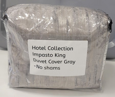 Hotel Collection Impasto Stone King Duvet Cover Gray