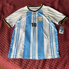 AFA Argentina Messi #10 Soccer Jersey Shirt Adult Large NWT Official Football