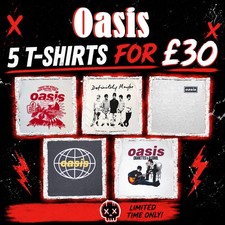 XL Size Music Clothing Job Lot - 5 Oasis T-shirts