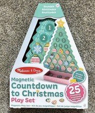 Melissa  Doug Countdown to Christmas Magnetic Play Set Pink Advent Calendar
