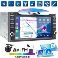 6.2" Car DVD Radio Apple/Android Carplay Car Stereo Touch Screen Double Din Cam