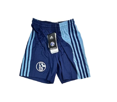 ADIDAS SCHALKE 04 FUSSBALL SHORT NEU GR. 158 FUSSBALLHOSE HOSE BLAU