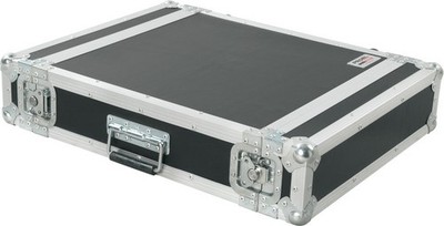 Proel CR202BLKM 2U 19'' Rack Case 45 cm Butterfly-Verschlüsse Schwarz laminiert