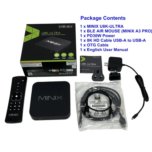 MINIX U8K-ULTRA 8K UHD Media Hub Android 11 TV Box Amlogic S928X-K 8G 128G WiFi6 - Foto 11 di 11