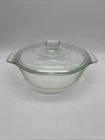 Vintage Anchor Hocking, 436, 1 Quart Glass Serving Casserole Dish With Lid