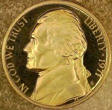 💥UNCIRCULATED 1971-S CAM PROOF JEFFERSON NICKEL *DDR DDO & RPM S over S VARIETY