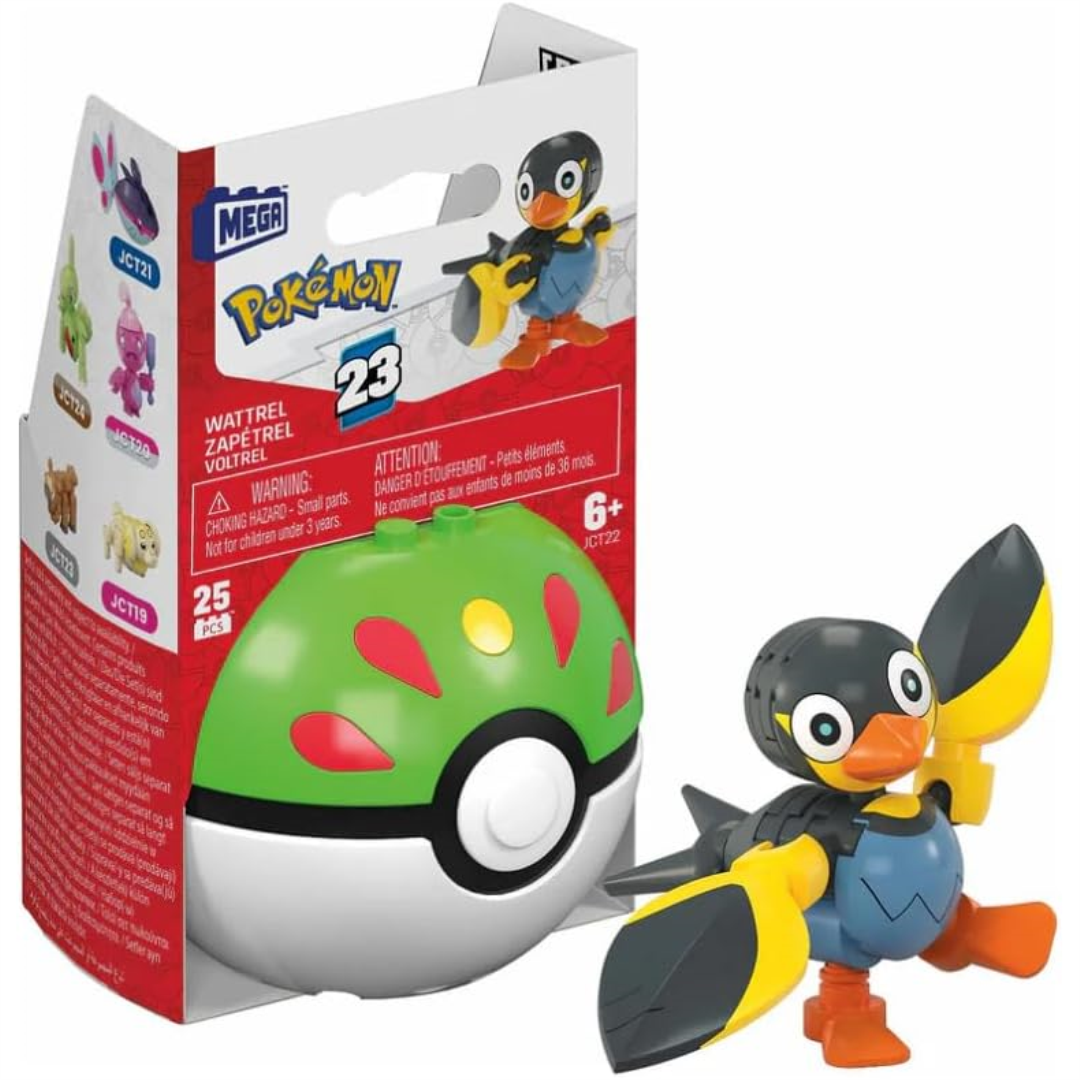 Mega Construx Pokemon Wattrel Poke Ball Building Set New