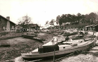 Taussat les Bains Hafen Maree basse
