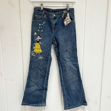 Disney Store Snow White Jeans Girls Size 10 Crown Embellished Denim Princess