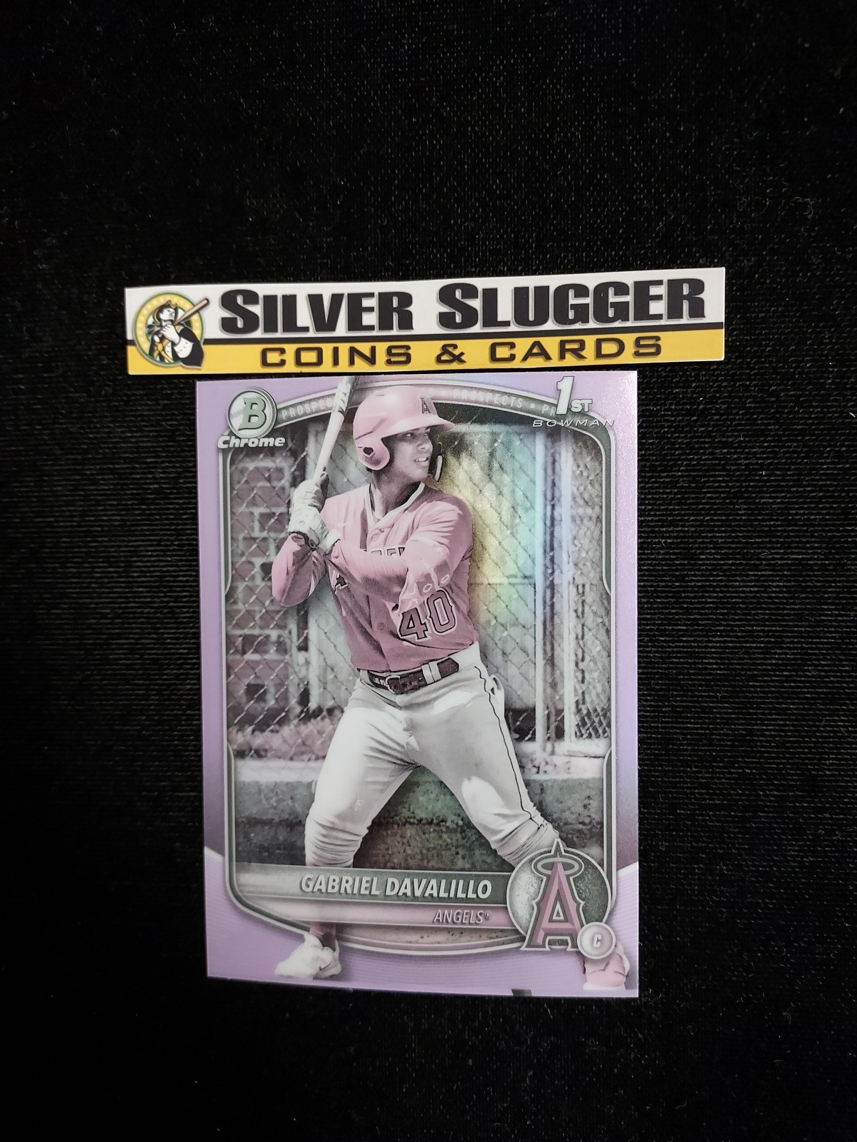 2025 Gabriel Davalillo 1st Bowman Chrome Pearl Refractor #BCP-178 LA Angels