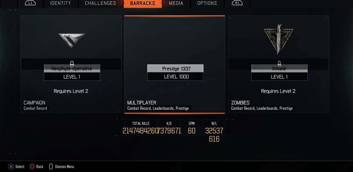BO3 Modded account reset / Fresh Start Rank 1 | PS4 / PS5