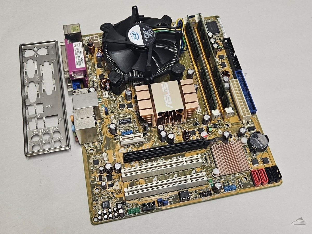 Asus P5KPL-CM, Socket LGA775 + Core 2 Duo E8400, 3.0GHz + RAM 4GB