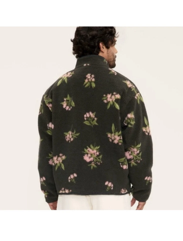 NWT Woolrich x Target Brown Floral Fleece Jacket Sz M - Image 3 of 4