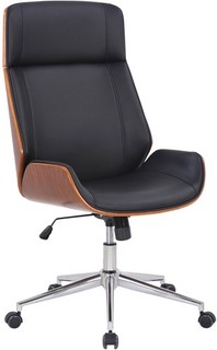#Lage577 Bürostuhl Varel Kunstleder walnuss/schwarz Schreibtischstuhl Drehstuhl
