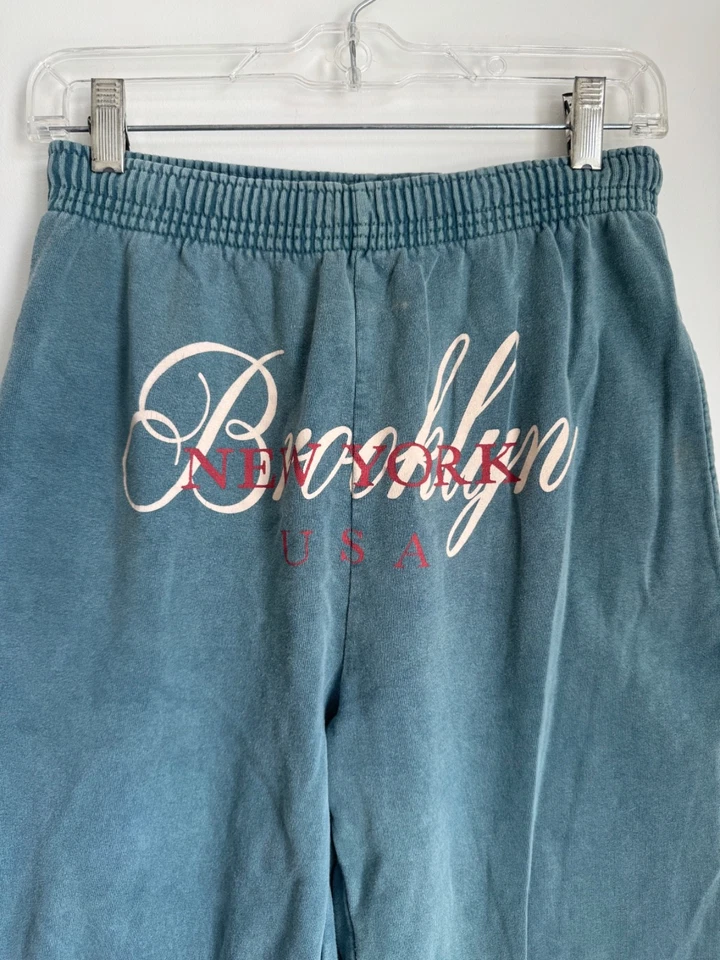 Urban Outfitters Sweatpants Brooklyn USA Joggers Size Small Relax Retro Fleece - Image 3 of 4
