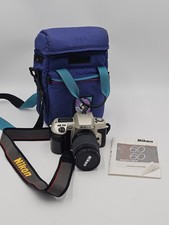 Nikon N60 35mm SLR Camera w Nikon Nikkor AF Zoom 28-80mm Lens Strap Bag Battery