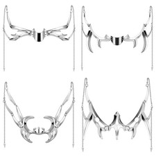 4 Pcs Cyber Punk Masks Metal Cosplay Accessories Unisex Steampunk Mask Silver...