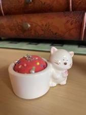 Cat & Pin Cushion & Thimble Holder