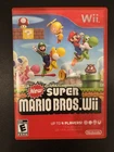 New Super Mario Bros. Wii (Nintendo Wii, 2009) - Disc, Case, Manual