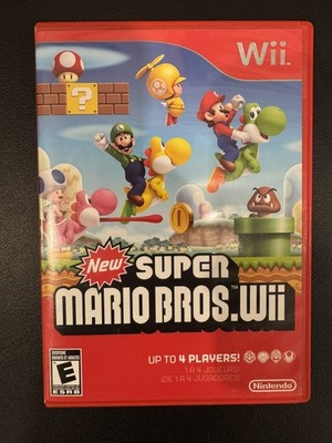New Super Mario Bros. Wii (Nintendo Wii, 2009) - Disc, Case, Manual