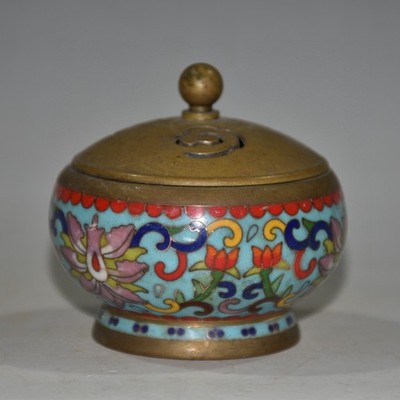 Copper Heavy Tire Handmade Cloisonn É Incense Burner