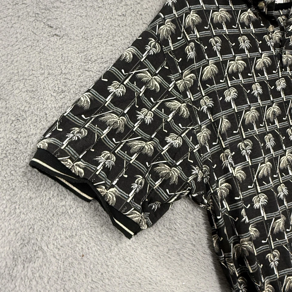 Рубашка-поло Michael Austin для гольфа мужская 3XL черная с принтом в виде пальмы для гольфа - Изображение 2 из 4