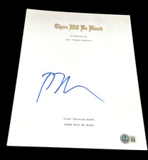 PAUL THOMAS ANDERSON SIGNED AUTOGRAPH MOVIE SCRIPT THERE WILL BE BLOOD BECKETT M