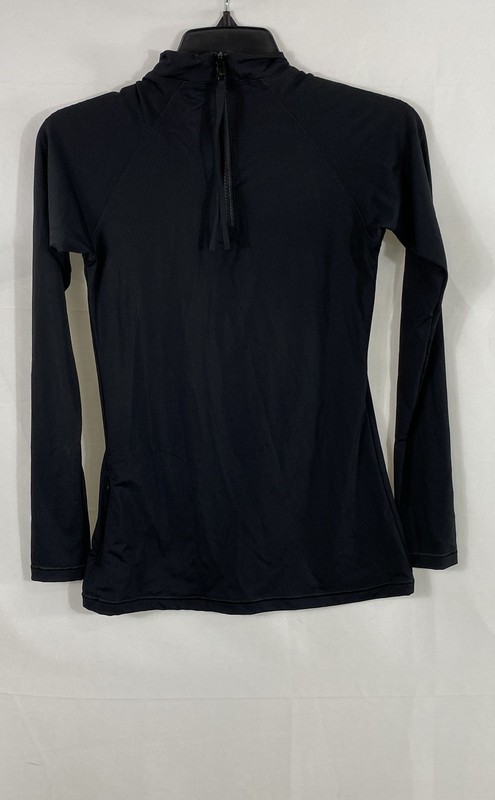 Athleta Women's Black North Point Rashguard Long Sleeve Half Zip Mock Neck NWT S