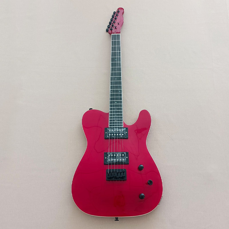 6 String Tele Electric Guitar Mahogany Body Rosewood Fretboard BK Part in Red