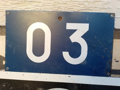 Sncf, plaque numérotation de passage à niveau, émail Girod - Photo 1/2