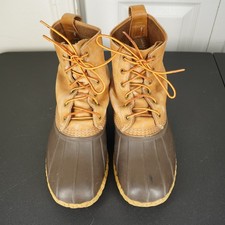 Bean boot LL bean duck boots made in maine USA rubber leather sz 10