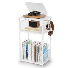3 Tier End Table,Record Player Stand with Storage Up to 100 Albums,Turntable ...