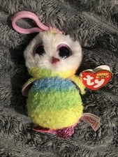 Owen The Owl Mini Keyring Beanie Baby With Tags Fab Condition (see More Ty’s) 