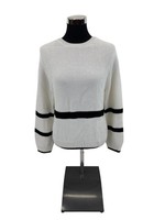 Lanius Damen Blockstreifenpullover Gr. 38 Pullover Strickpullover Off White
