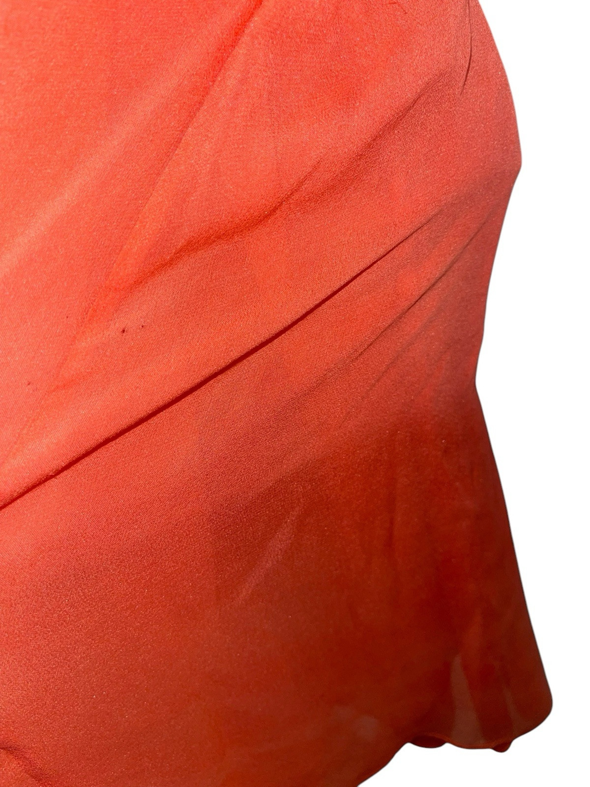 DVF DIANE VON FURSTENBURG Asti Short Strapless Silk Dress Firework Coral Size 4