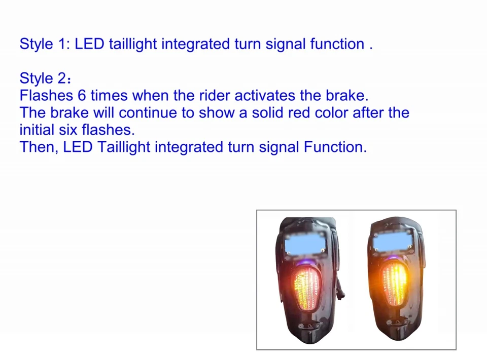 Luz trasera de freno LED + señal de giro para Kawasaki Vulcan 2000/VN2000; Foto 3 de 4