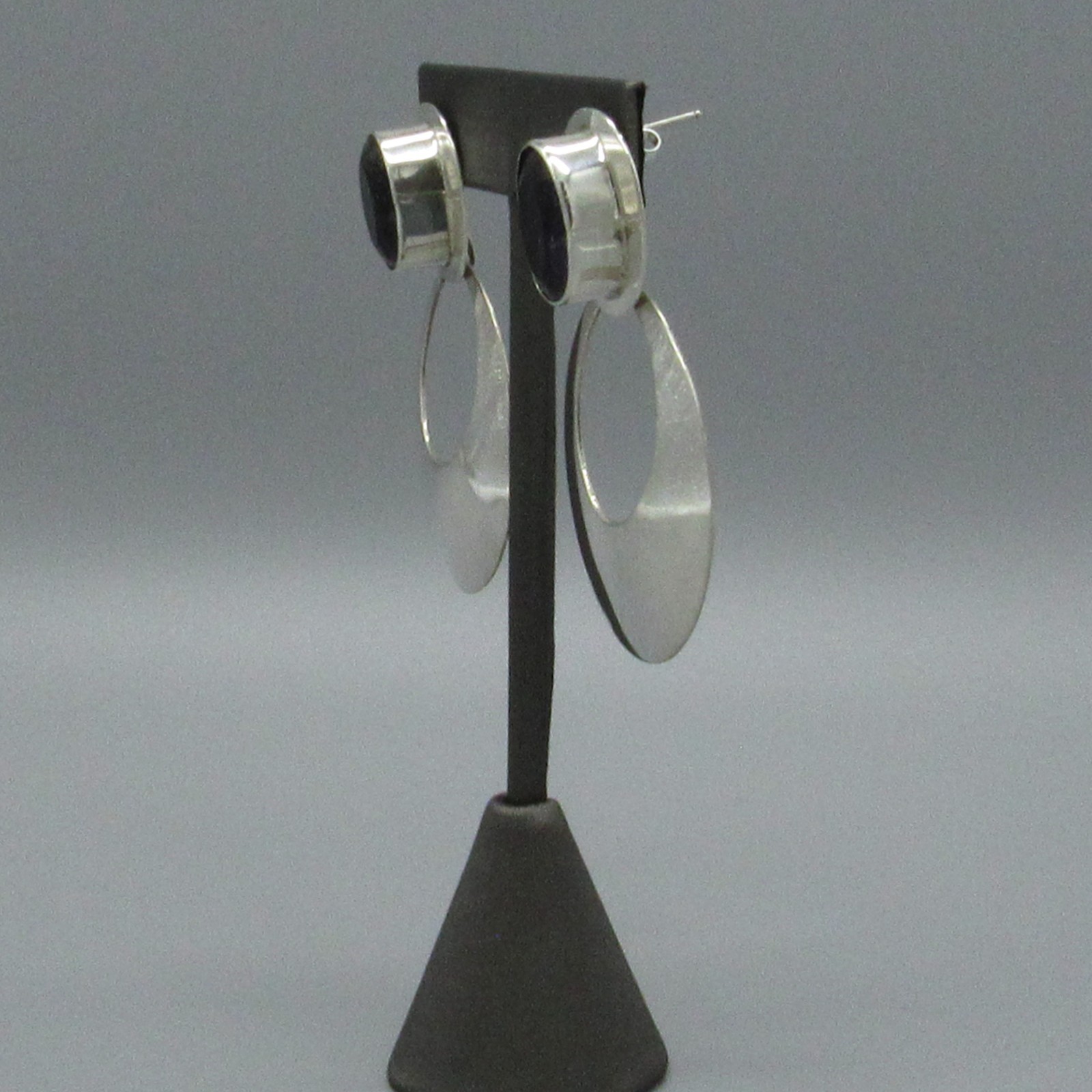 Sterling Silver Amethyst Post Dangle Earrings by … - image 3