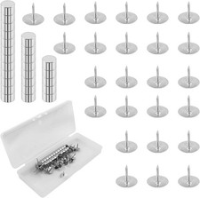 25 Sets Magnet Thumb Tacks No Hole Tack Magnetic Push Pins for Map, Photo, Poste