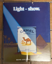 Gro&szlig;e Vintage CAMEL-Werbung &bdquo;Light-show&ldquo; Plakat - H&auml;nger - Aufsteller 80er/90er