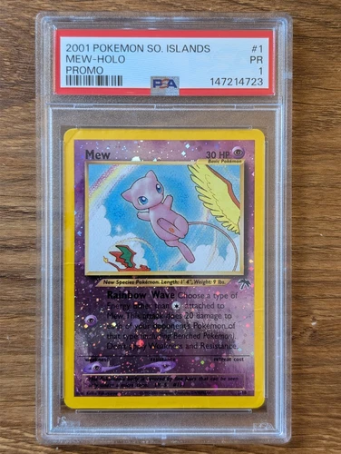 2001 Pokemon Southern Islands Promo PSA 1 Mew Holo Reverse Cosmos FRESH NEW SLAB