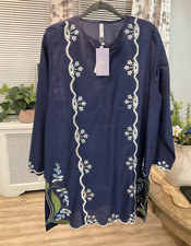 ETHNC Women L Pakistani navy blue 2pcs Salwar Kameez Suit