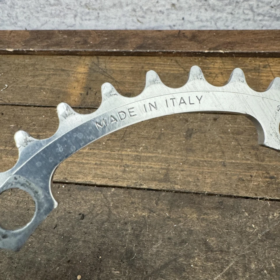 Plato de aleación vintage Campagnolo 39t 135 BCD 5 pernos bicicleta de carretera hecho en Italia Foto 2 de 4