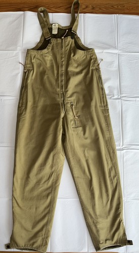 US WW2 WWII Invierno Combate Tanker Pantalones Baberos Mono Forrado de Lana Años 40’s Raro M - Imagen 1 de 16