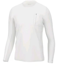 Huk Performance Fishing Men's Icon X Pocket Long Sleeve Shirt White XXL H1200479