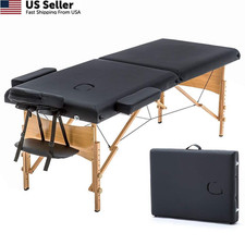 BestMassage Massage Bed Portable Folding 2 24 inch wide, Black