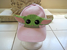 Star Wars Mandalorian BABY YODA Baseball Hat - Pink Adjustable One Size Girls