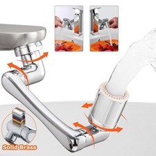 Universal 1440 Swivel Extension Faucet Rotate Robotic Arm Tap Extenders 2 Mode