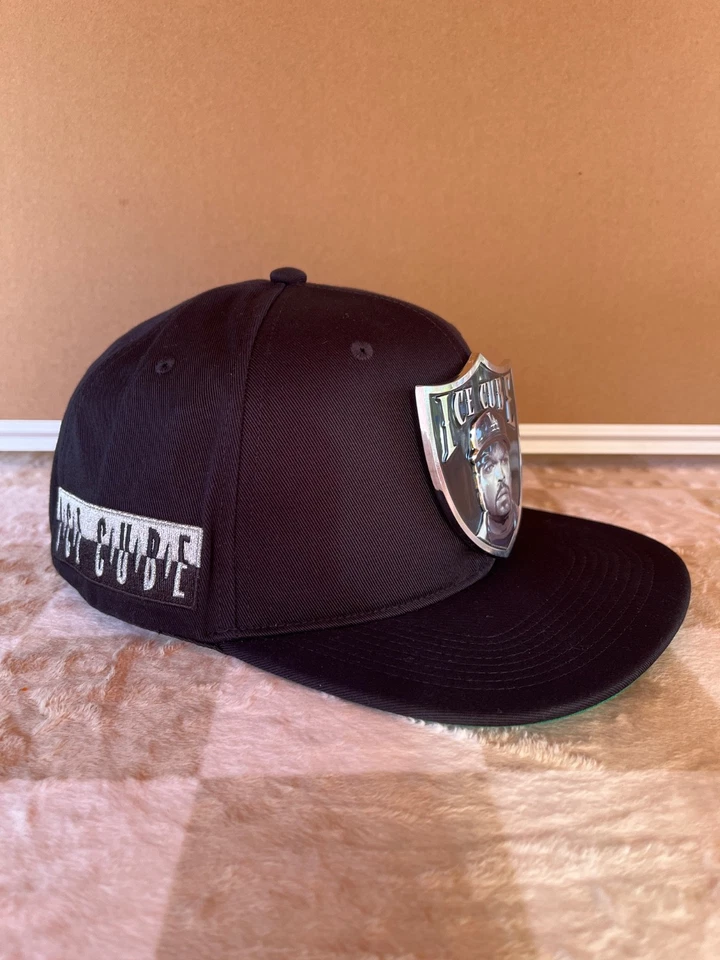 Los Angeles Raiders Ice Cube maßgeschneidert 3D Metall schwarz Snapback Mütze - Bild 2 von 4