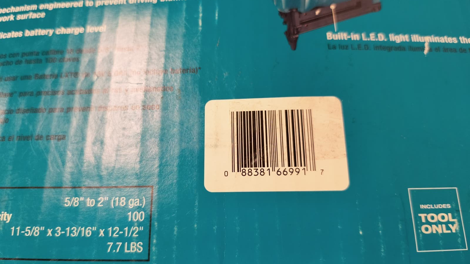 Makita XNB01Z Brad Nailer Cordless Gauge 18 Volt Power Tool Only - Used , C3