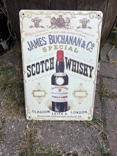 James Buchanan Whisky Steel Sign 12 x 8 inches